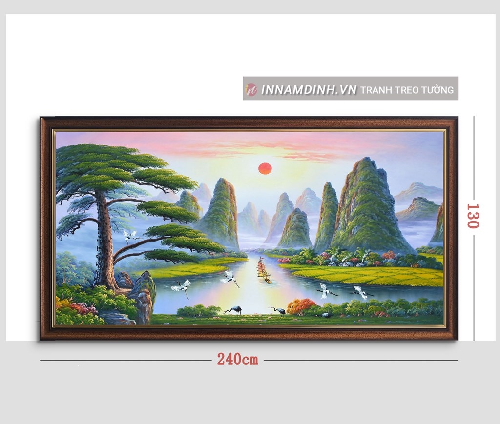 Bật mí, cách trang trí nội thất nghệ thuật bằng bức tranh phong thủy