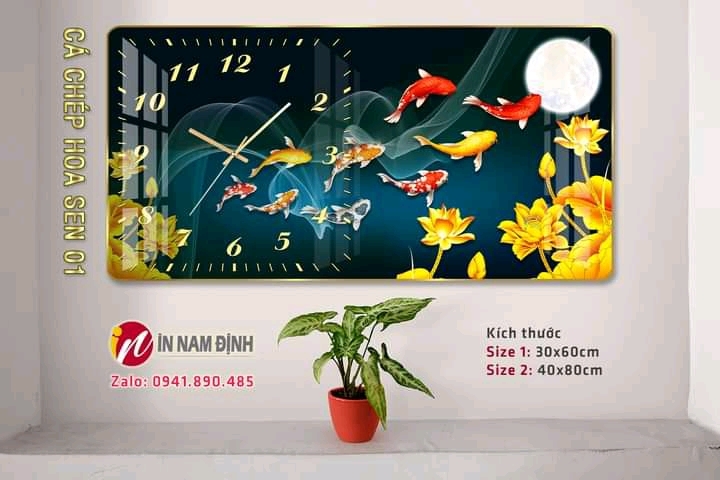 Chuyên đóng khung tranh đồng hồ tại Nam Định chất lượng uy tín theo yêu cầu