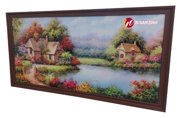 Cực chất nhận đóng khung tranh gỗ phòng khách nâng tầm nghệ thuật tác phẩm tại Nam Định
