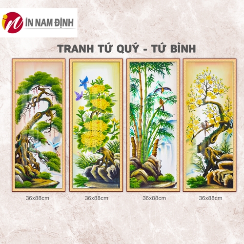 Cực phẩm top mẫu tranh tứ quý đẹp trang trí ý nghĩa lưu giữ nét đẹp truyền thống