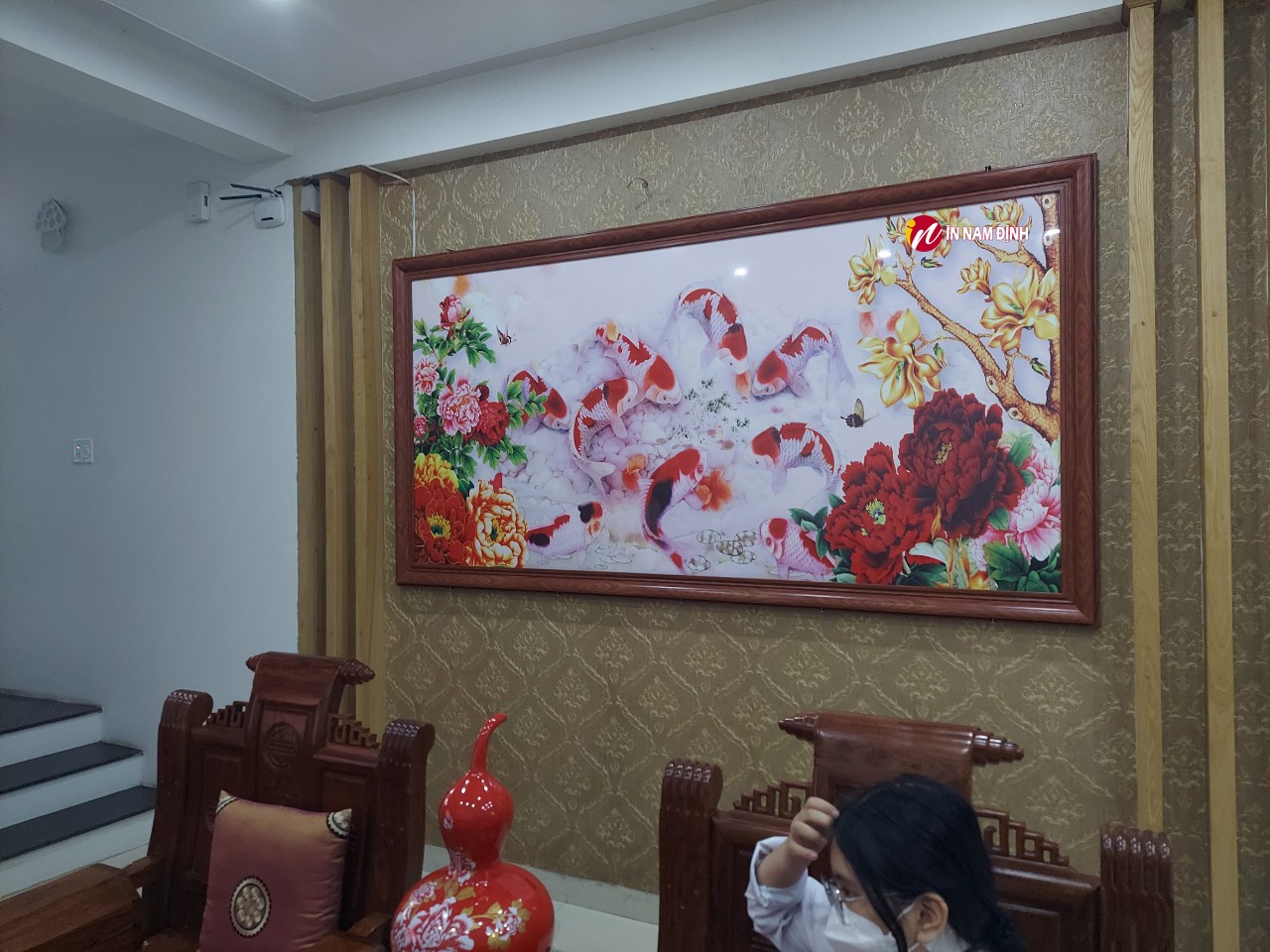 Cuốn hút tranh cá koi 3d ý nghĩa cách treo rước lộc tài vượng khí