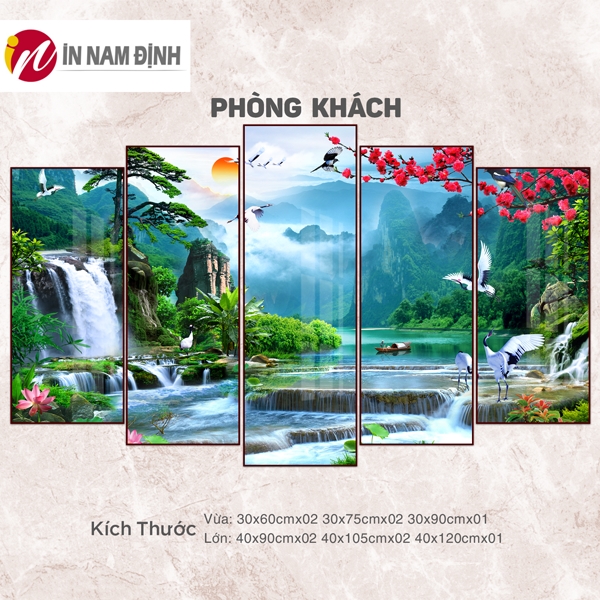 Cuốn hút tranh nước phong cảnh trang trí ý nghĩa cát tường