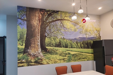 Đẳng cấp hiện đại và phong cách sống nghệ thuật trang trí tranh 3d dán tường phòng khách