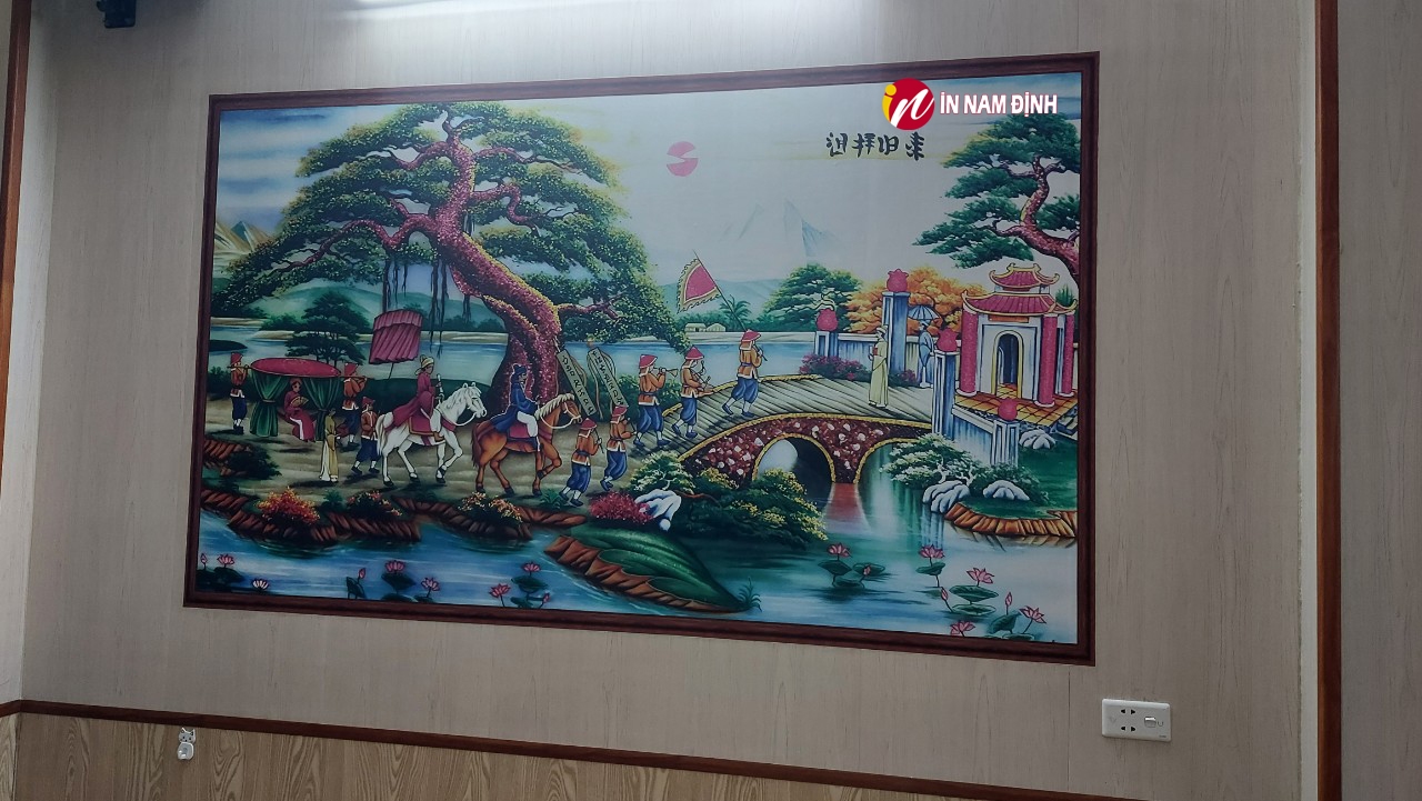 Điểm nhấn, trang trí tranh lễ hội làng quê nét đẹp gìn giữ truyền thống dân tộc Việt