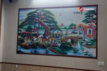 Điểm nhấn, trang trí tranh lễ hội làng quê nét đẹp gìn giữ truyền thống dân tộc Việt