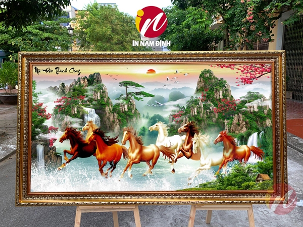 Điểm nhấn tranh mừng tân gia đẹp sang chảnh trọn vẹn nghĩa tình