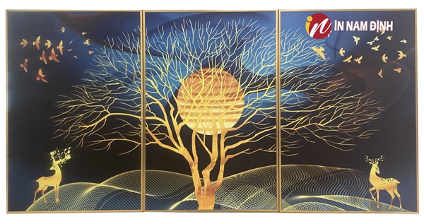 Điểm nhấn tranh tráng gương phòng khách trang trí sang chảnh