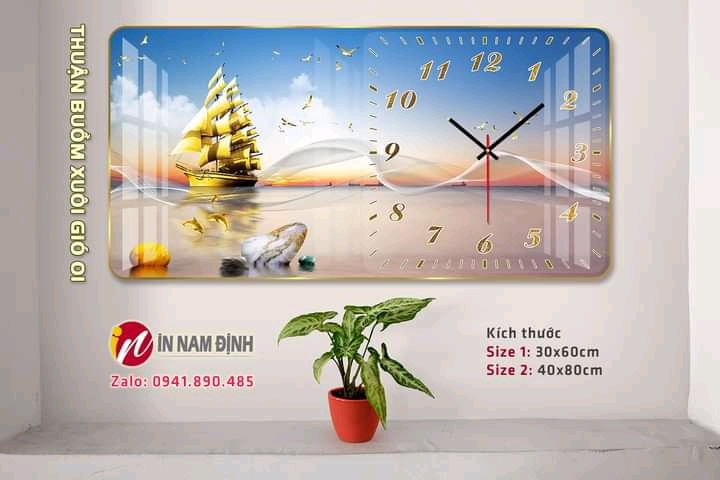 Đổi mới không gian tranh đồng hồ nghệ thuật trang trí sang chảnh