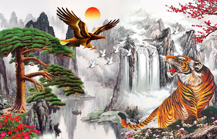 Giải mã tranh anh hùng tương ngộ hợp với tuổi nào?Ý nghĩa, cách treo rước lộc tài