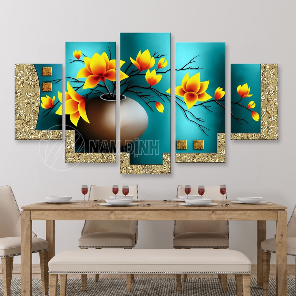 Giải mã ý nghĩa, cách treo tranh bình hoa sen hợp phong thủy rước lộc tài