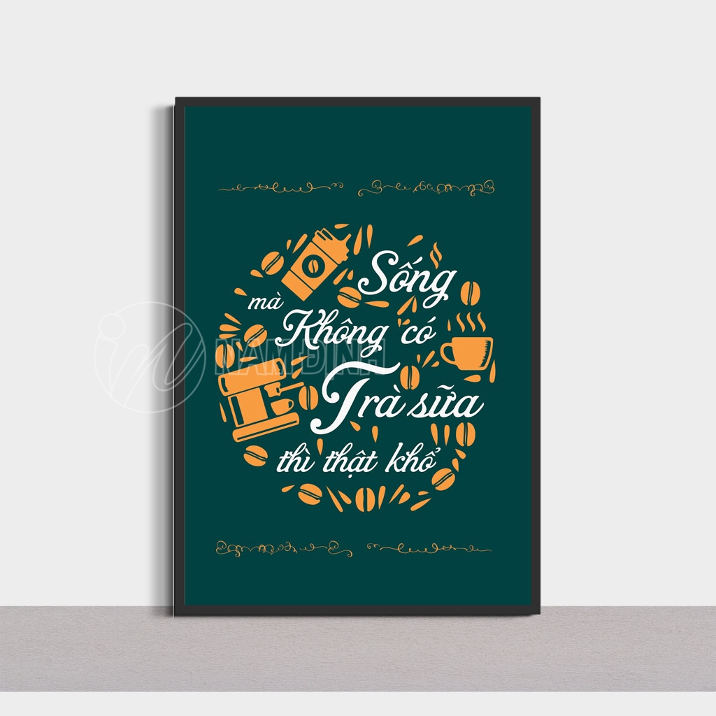 Gợi ý 6 ý tưởng độc lạ trang trí tranh quán trà sữa hút khách cát lợi vượng tài