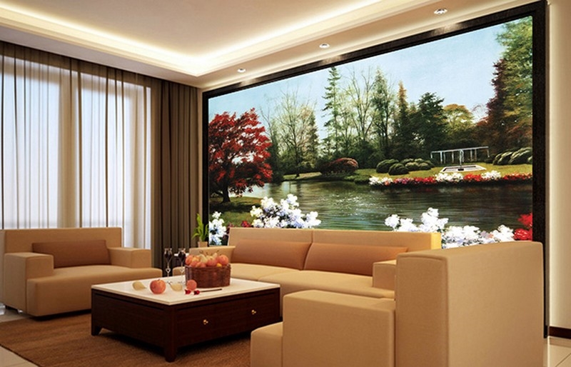 Hít hót, tranh dán kính 3d phòng khách trang trí với nhiều ưu điểm vượt trội