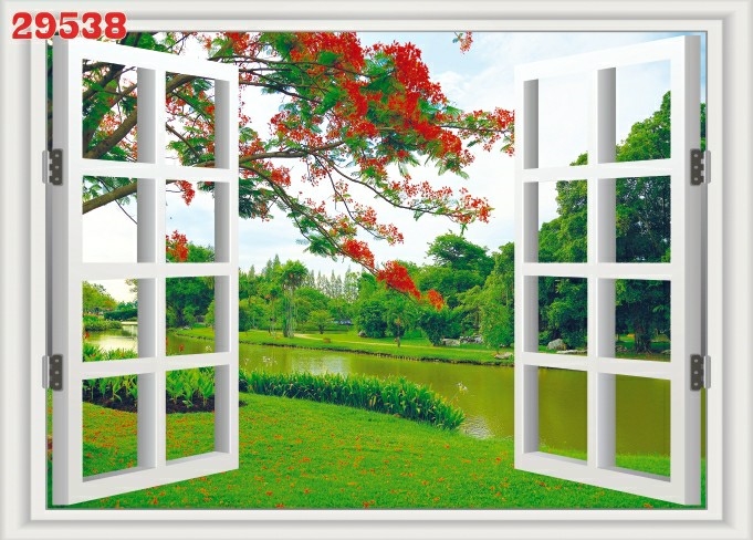 Hít hót, tranh dán tường 3d kiến tạo không gian sang chảnh cát tường