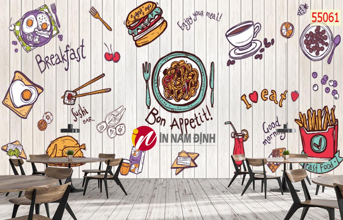 Hít hót, tranh dán tường quán nhậu trang trí cát tường hút khách tăng doanh thu