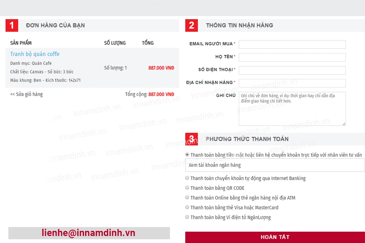 Hướng dẫn đặt hàng online