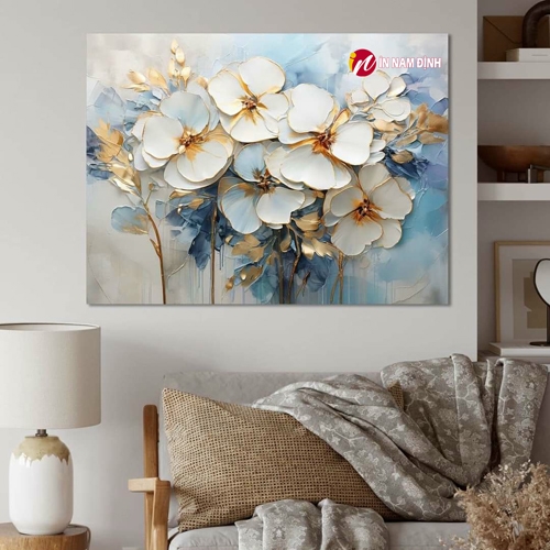Tranh hoa 3D nghệ thuật trang trí siêu bền đẹp chất lượng tại Nam Định