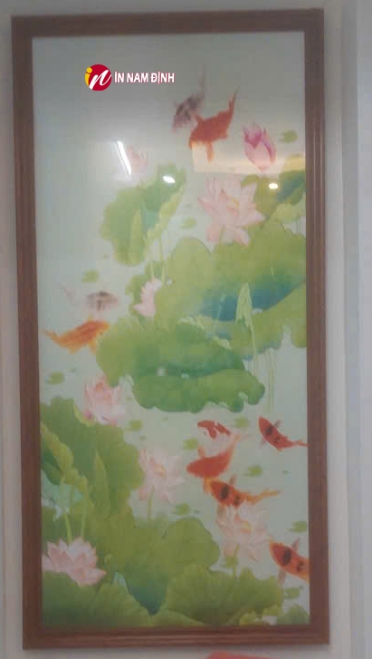 Khám phá vẻ đẹp bức tranh cá chép hoa sen trang trí với nhiều ý nghĩa