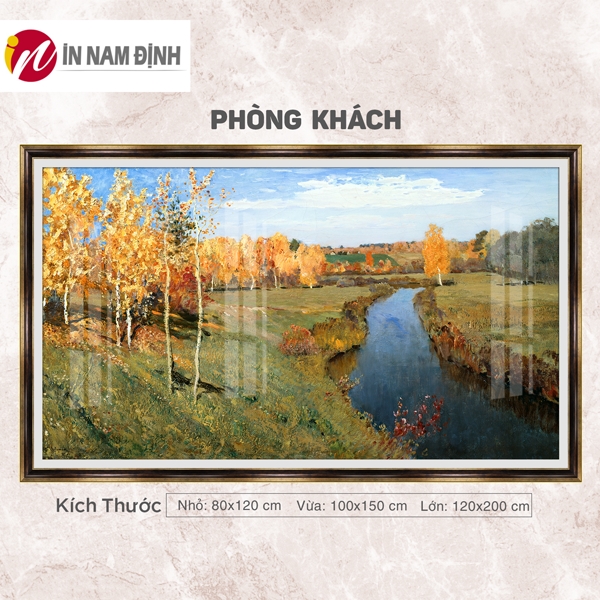 Khám phá vẻ đẹp tuyệt vời của tranh phong cảnh mùa thu vàng trang trí ý nghĩa