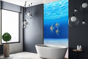 Lý do nên chọn tranh kính 3d phòng tắm kiến tạo không gian thư giãn lãng mạng