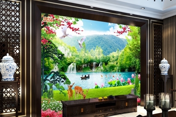 Lý do nên sử dụng tranh 3d dán tường phòng khách cho không gian sống nhiều năng lượng