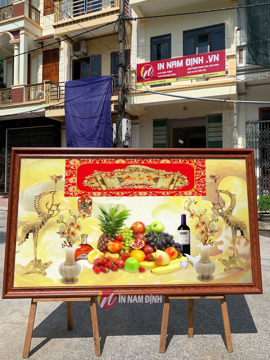 Nhận đóng khung tranh bàn thờ nhiều mẫu mã hoa văn đẹp