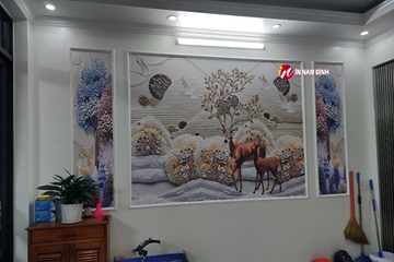 Nhận thi công tranh dán tường trang trí siêu bền đẹp theo yêu cầu tại Nam Định