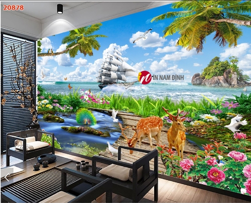 Sự lựa chọn hoàn hào tranh dán tường trang trí kiến tạo không gian nghệ thuật cát tường