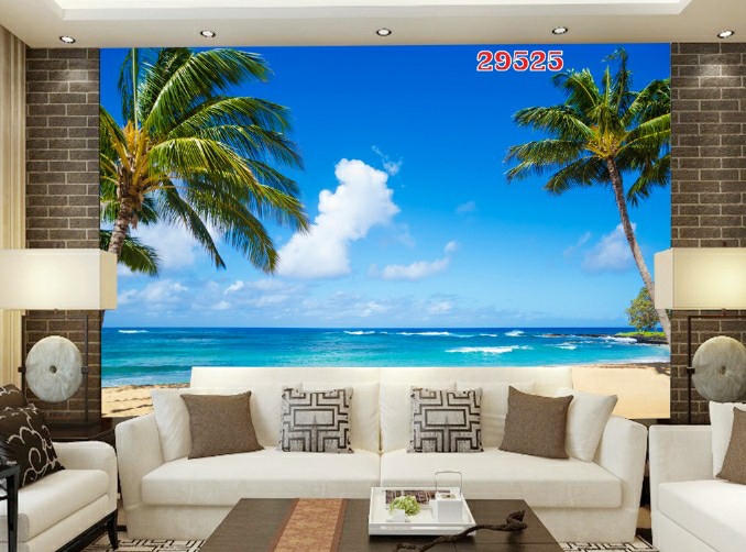 Sức hút, tranh dán tường 3d phong cảnh thiên nhiên trang trí 4 mùa bình an