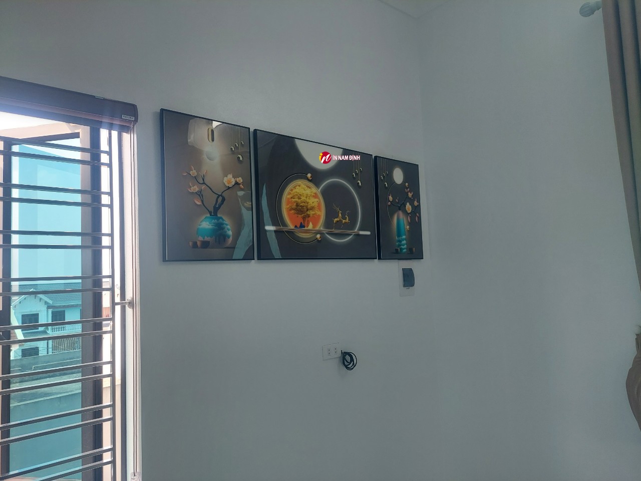 Sức hút, tranh trừu tượng treo phòng khách trang trí sang chảnh cát tường