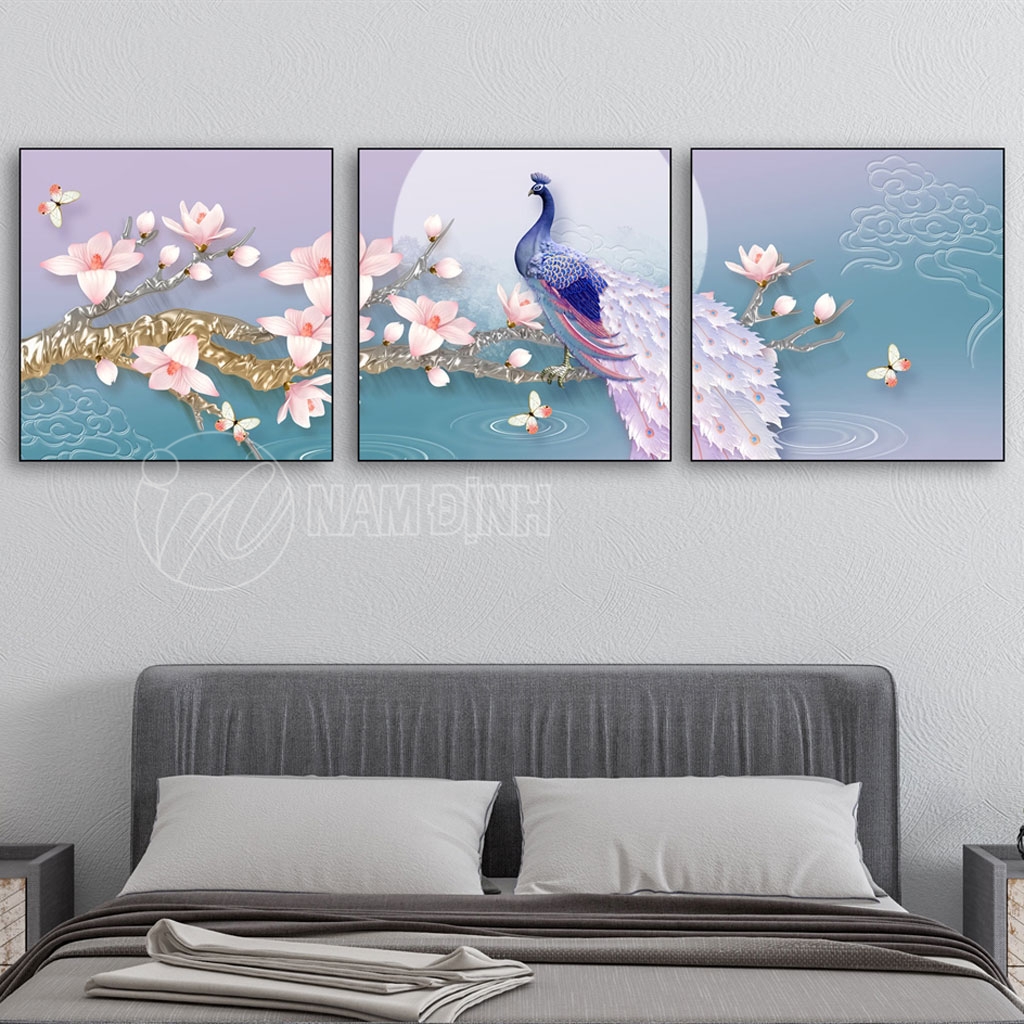 Top mẫu tranh hoa mộc lan trang trí tường sang chảnh hot 2021 với nhiều ý nghĩa