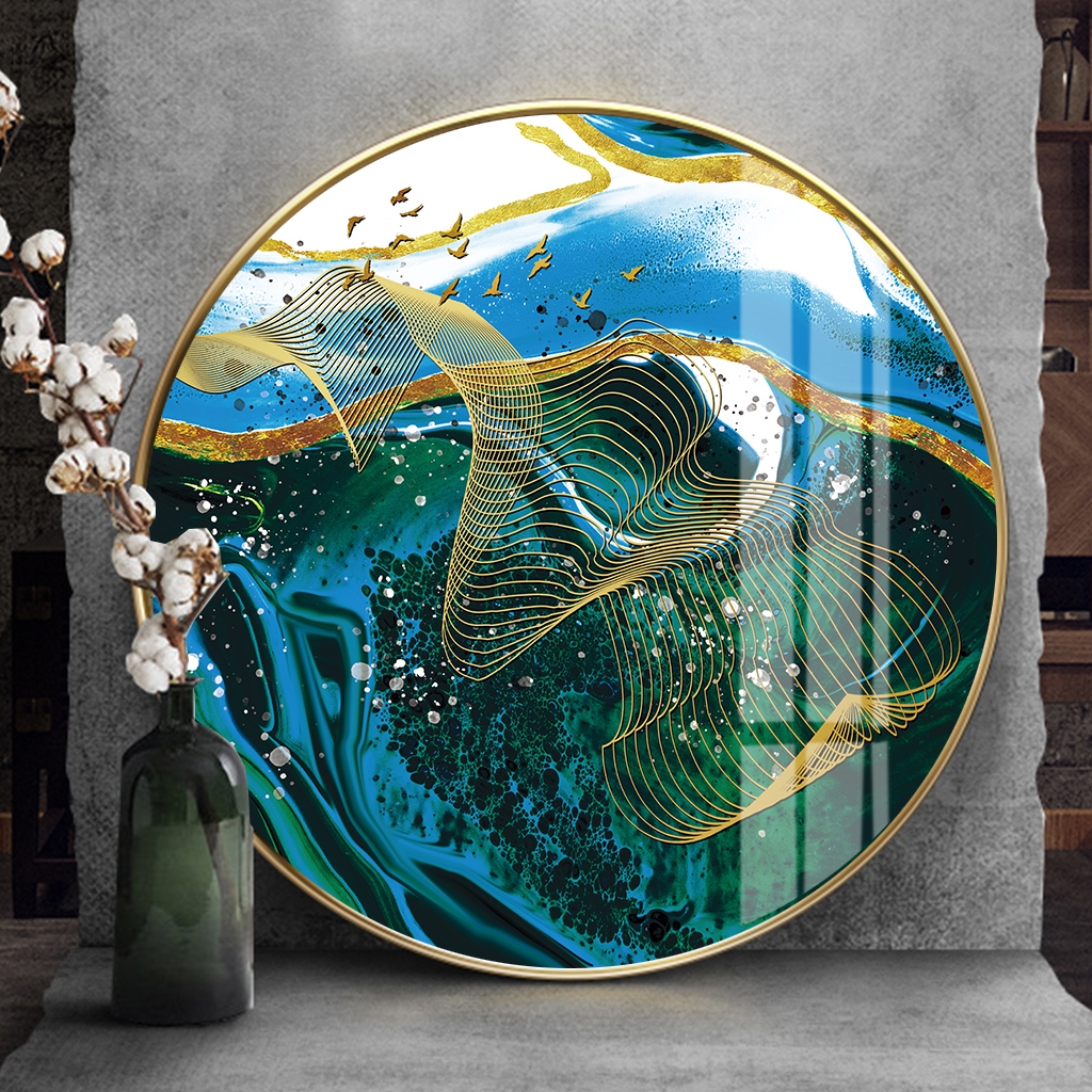 Top mẫu tranh tròn hiện đại trang trí tường sang chảnh 2021
