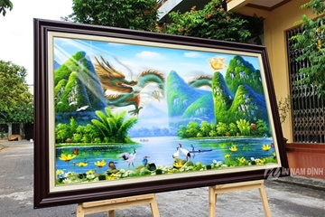 Tranh 3d dán tường phòng khách trang trí tạo điểm nhấn cho không gian sống nhiều năng lượng