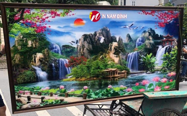 Tranh In 3D phong cảnh chất lượng cao, giá rẻ kiến tạo không gian xanh hòa mình cùng thiên nhiên