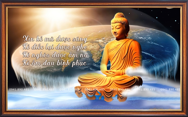 Tranh Phật Thích Ca Mâu Ni nét đẹp tâm linh trong trang trí nội thất