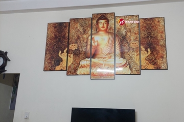 Tranh canvas phật giáo trang trí ý nghĩa thành kính ngày lễ vu lan hiếu nghĩa