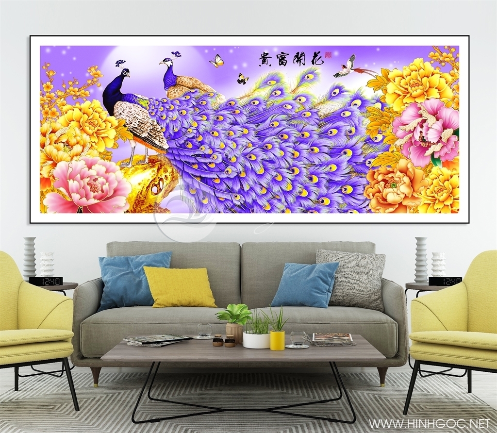 Tranh chim công, cách lựa chọn tranh chim công hợp phong thủy