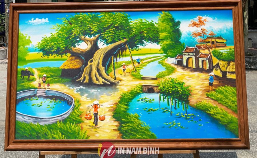 Tranh đồng quê 3D mang lại cảm xúc lắng đọng trong tâm hồn