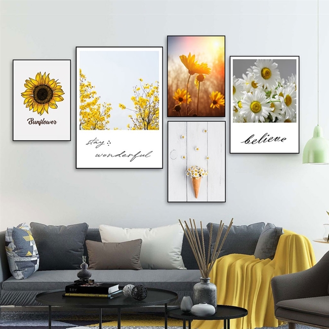 Tranh hoa cúc treo tường đẹp, ấn tượng nhất, Ý nghĩa tranh hoa cúc trong trang trí