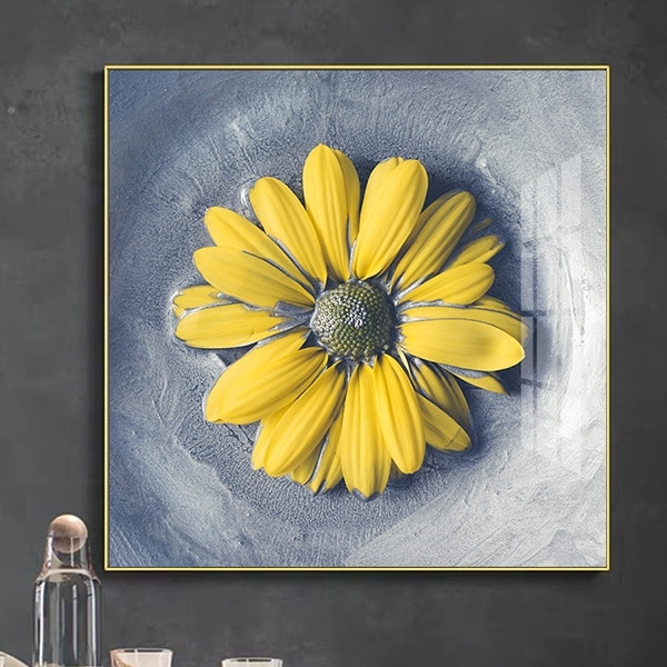Tranh hoa cúc vàng -Ỹ nghĩa chúc sức khỏe dài lâu
