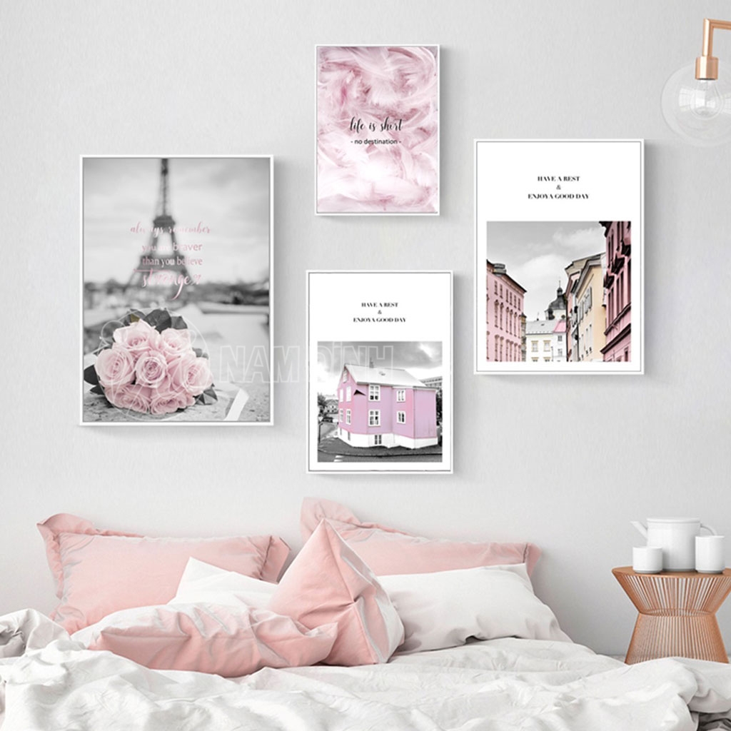 Tranh hoa hồng trắng quà tặng ý nghĩa tình yêu vĩnh cữu thuần khiết cho ngày lễ valentine 14-2