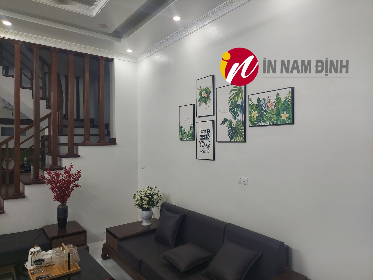 Tranh hoa lá bộ 5 bức trang trí cát tường đón hè sang xua tan cái nóng oi bức