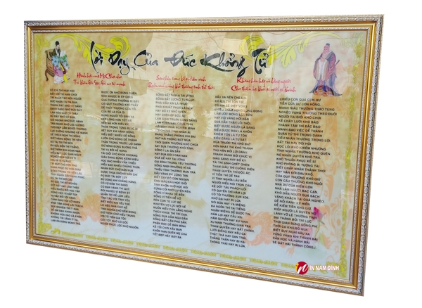 Tranh lời dạy của Khổng Tử trang trí ý nghĩa nhân văn sâu sắc