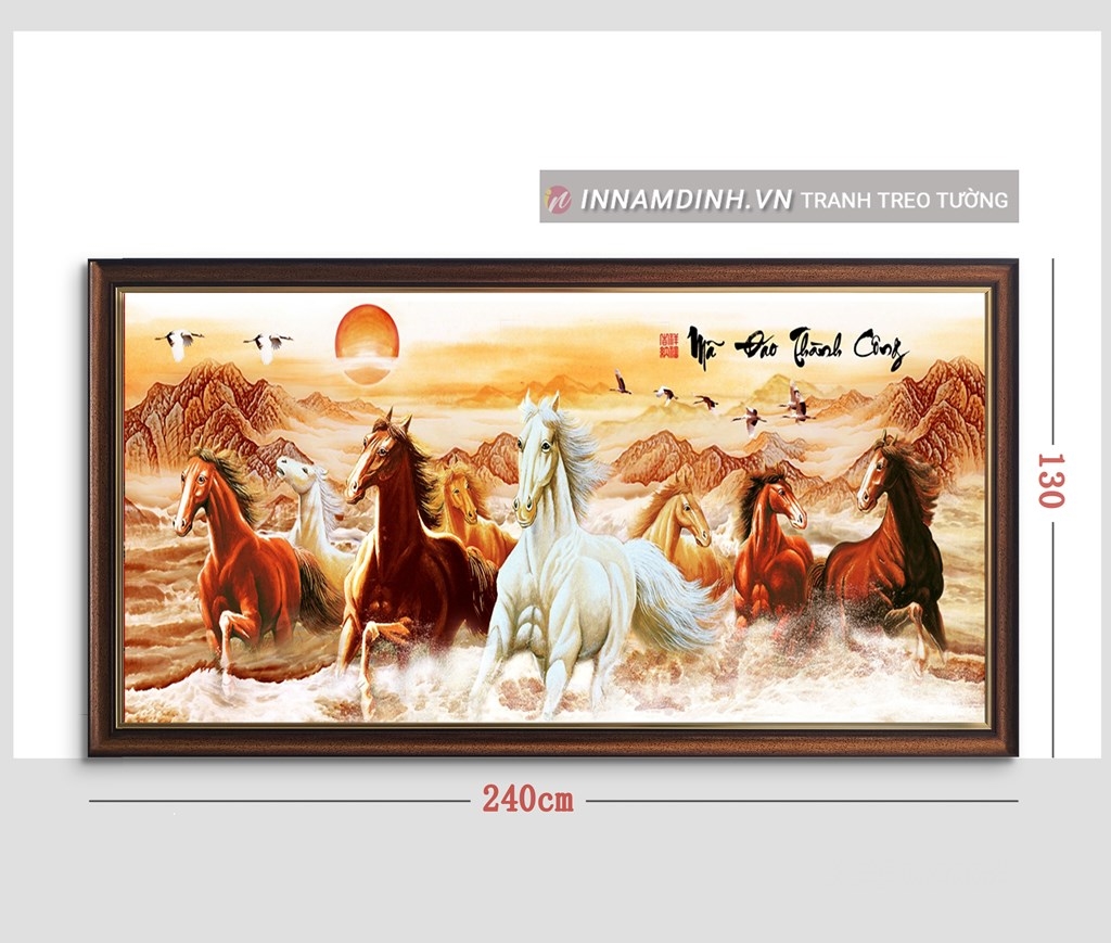 Tranh mã đáo thành công, ý nghĩa, cách treo hợp phong thủy, đón tài lộc