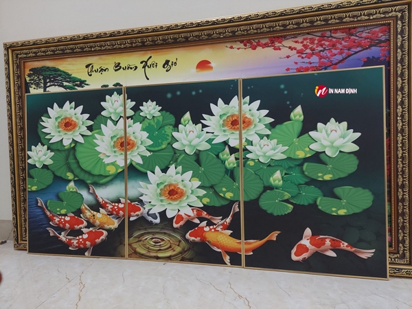 Tranh niên niên hữu dư trang trí ý nghĩa tượng trưng cho thịnh vượng tài lộc