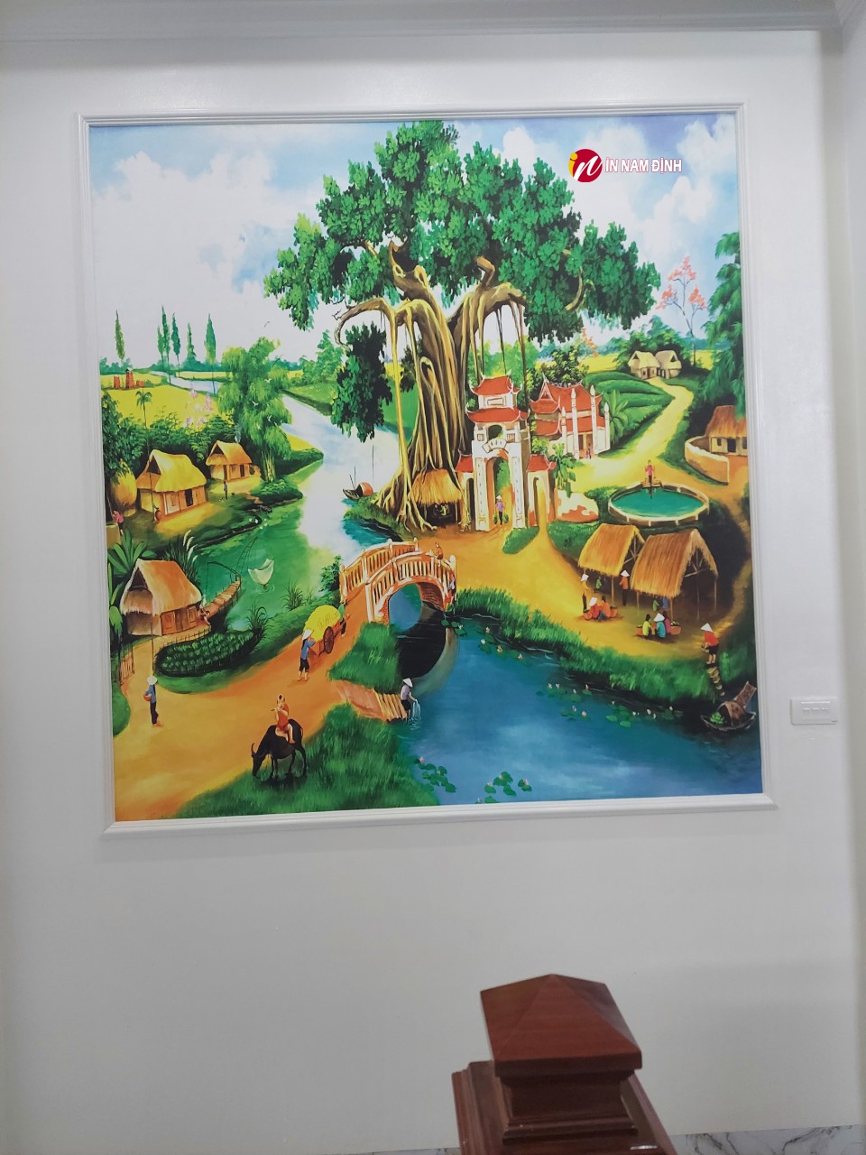 Tranh phong cảnh đồng quê 3d trang trí với nhiều ký ức tuổi thơ