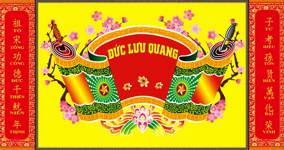 Tranh phòng thờ trang trí trang trọng thành kính tâm linh sâu sắc