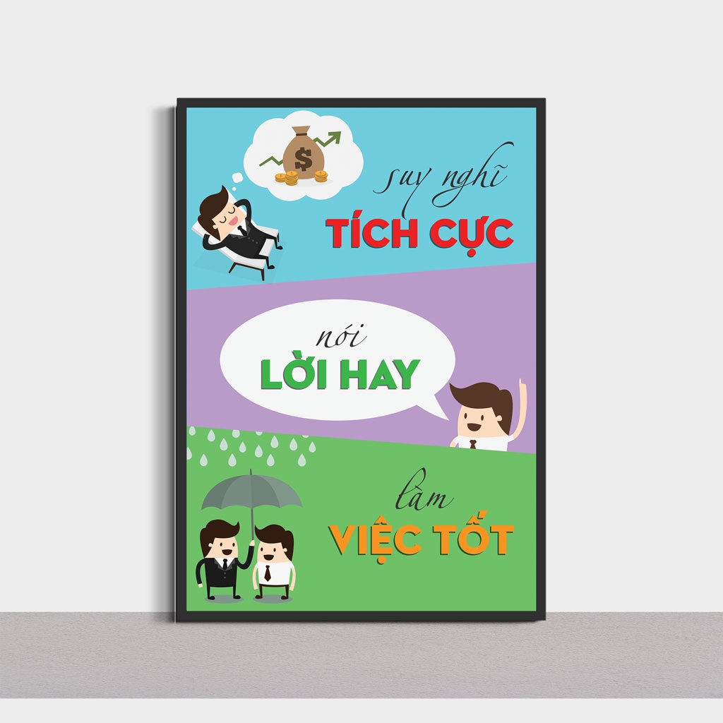 Tranh slogan, Tranh Treo Tường Văn Phòng chuẩn đẹp Tạo Động Lực Làm việc