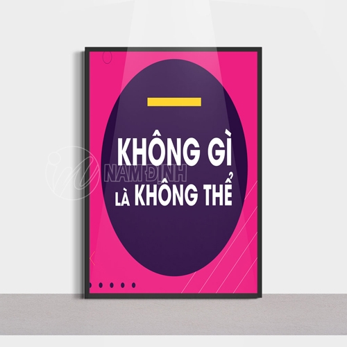 Tranh slogan treo tường trang trí tạo điểm nhấn độc đáo cho không gian sống