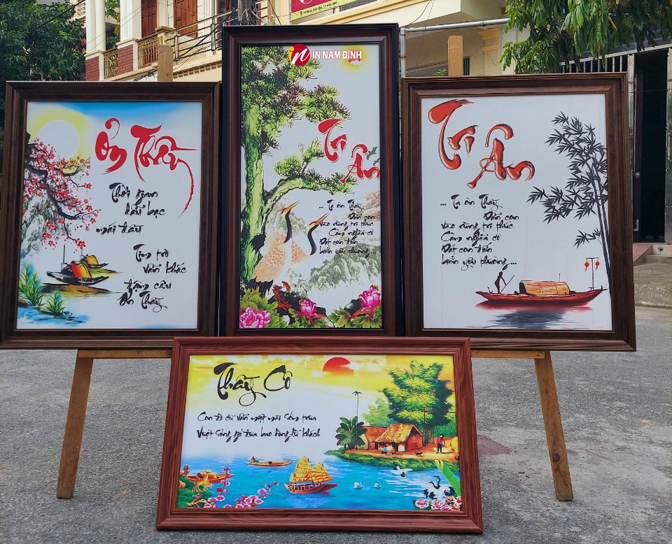 Tranh tặng thầy cô ý nghĩa chân thành sâu sắc