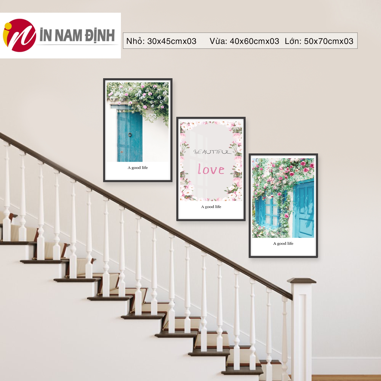 Tranh treo cầu thang những điều cần biết trang trí hợp phong thủy cát lợi vượng tài